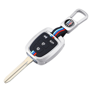 适用于丰田Hilux直板prado钥匙套fortuner佳美RAV4金属壳wish包扣