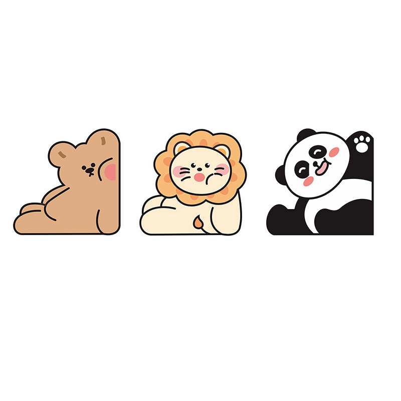 儿童房卡通动物墙贴补洞遮丑