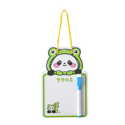 卡通熊猫可擦双面小白板