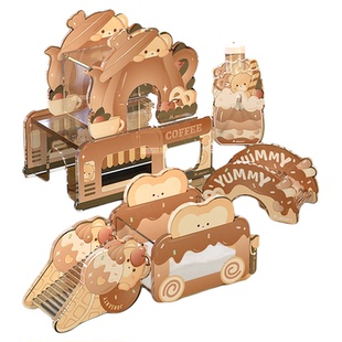 宠尚天仓鼠玩具躲避屋亚克力曼妙午后茶点笼子造景金丝熊用品大全