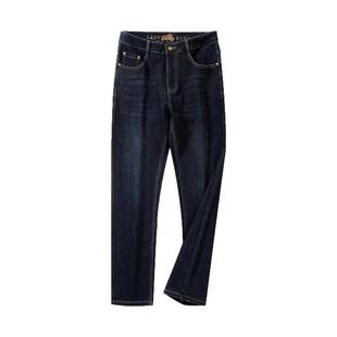 老爷车牛仔裤男士加绒加厚冬季新款高端商务香港直筒弹力专柜长裤