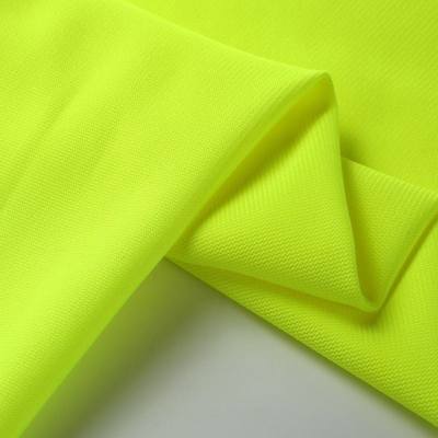 11RPET300D荧光牛津布贴白膜雨衣面料交通防水无氟美标PFAS符合An