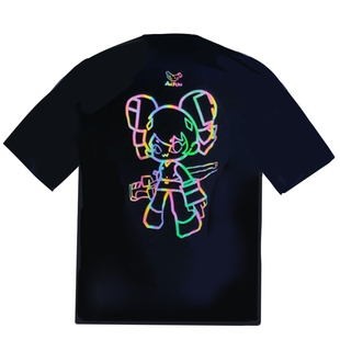 ACFUN赛博反光T恤机娘主题超酷大牌版型面料手感
