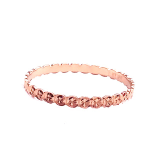 太太珠宝 585紫金戒指欧洲14K玫瑰金女款14k细窄满天星指环