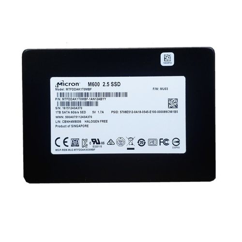 MICRON/美光M600/1300 1T SATA 固态SSD台式机笔记本硬盘MLC颗粒