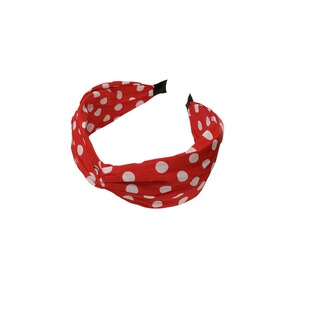 红色波点发箍打结布艺圆点头箍复古优雅压发发卡发捆发窟发苦头饰