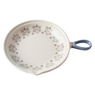 JOJO'S L. PD.Xiangyun.日式创意带把手单柄盘子烤盘陶瓷 | 乡韵