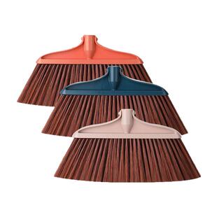 大号单个扫把头替换扫地笤扫帚软毛四排家用室内不锈钢加长扫把柄