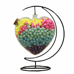 创意许愿瓶幸运星玻璃瓶爱心木塞瓶装星星的罐手工折纸妇女节礼物