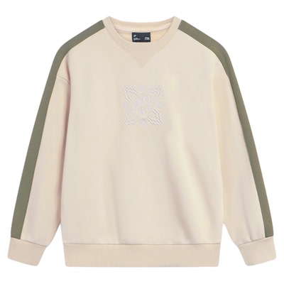 李宁卫衣男童运动生活系列时尚舒适宽松套头无帽卫衣YWDT317-B品