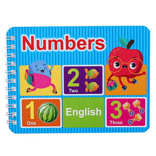 English Spanish Book早教启蒙认知卡片英语数字学习书阿语西语书