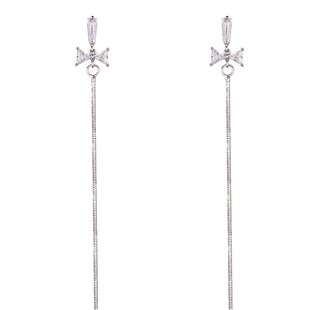 TLZ镶钻超长耳线气质长款耳链 简约美颈个性韩国流苏耳饰超仙个性