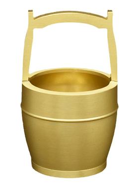 铜一桶金摆件小水桶黄铜聚宝盆