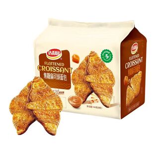 达利园压扁可颂面包16枚袋装扁扁早餐酥脆牛奶饼干下午茶牛角零食