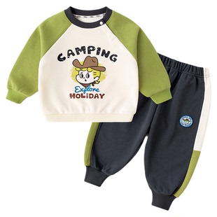 嘟嘟家儿童春季卫衣套装女童男童宝宝卫裤童装衣服长裤上衣裤子