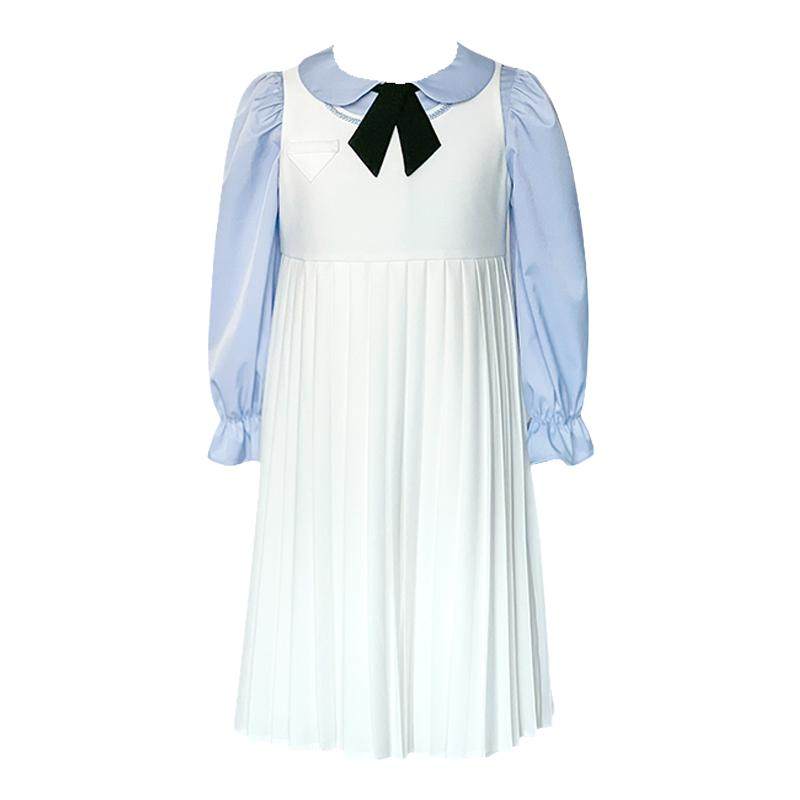 pureshare蓬纱馆 女童连衣裙儿童合唱演出服学院风套装白色礼服裙