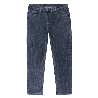 酒度拉链长裤弹力牛仔裤