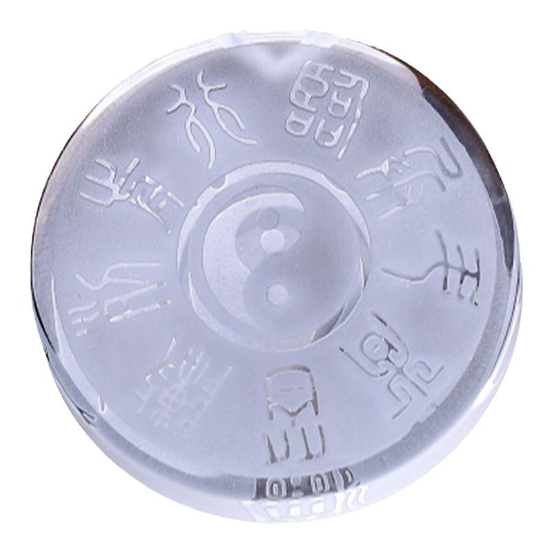 天然白水晶五岳真形图九字真言