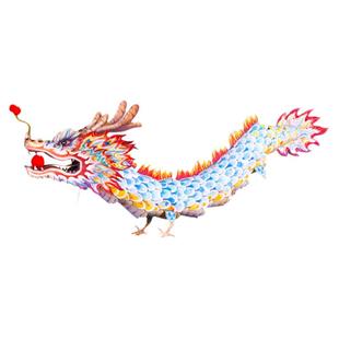 中秋节龙灯笼春节非遗舞龙灯儿童玩具手工diy材料包鱼灯拍照道具