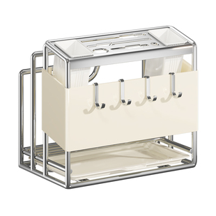 厨房台面刀架不锈钢置物架多功能刀具菜刀筷子砧板一体收纳架沥水