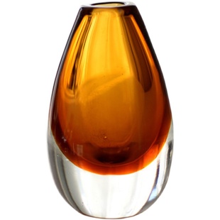 水滴创意现代简约彩色小号玻璃花瓶摆件咖啡厅茶屋桌面装饰品水培