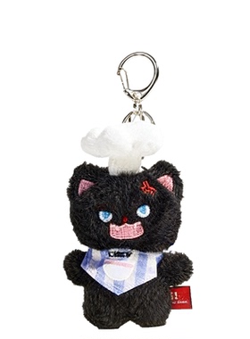 可爱黑色毛绒小猫咪挂件书包玩偶