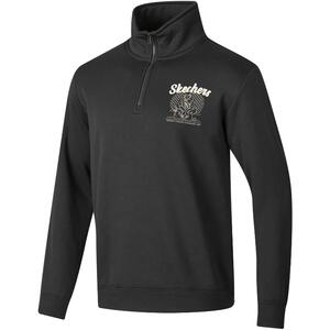 Skechers斯凯奇2023年冬季新品男女同款学院风POLO领上衣情侣卫衣