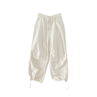 女童工装裤春款儿童运动休闲裤街舞裤爵士舞阔腿裤春秋降落伞裤子