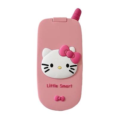 粉色KT猫翻盖镜适用苹果15保护套