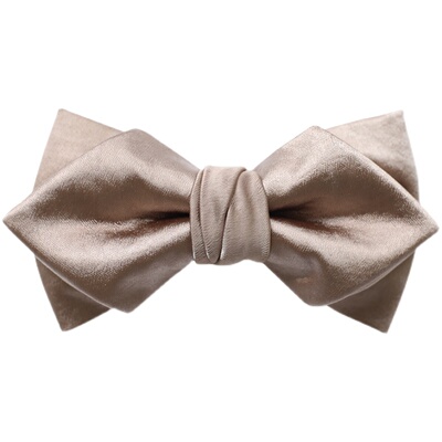 领结香槟灰色煲呔复古伴郎礼服