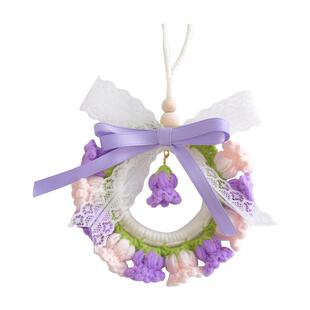 2025新款汽车挂件手工diy材料包铃兰花车载后视镜挂饰平安符礼物