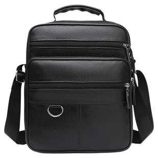 多隔层真皮男包头层牛皮男士斜挎包手提小包包中老年单肩背包实用