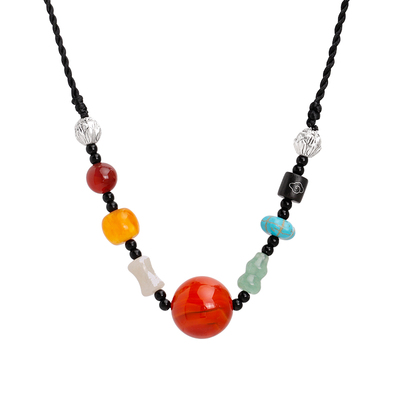 新中式天然玛瑙转运珠项链