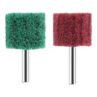 百洁布磨头电钻电磨机纤维轮金属除锈抛光打磨神器气动拉丝打磨头