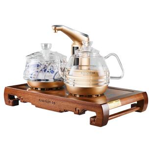 金灶KW-007古花木茶盘茶艺炉木雕底座电茶炉实木精雕电热水壶炉座