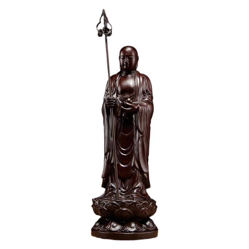 黑檀木雕地藏王佛像佛堂工艺品
