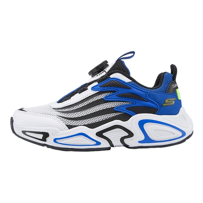 Skechers斯凯奇男童夏轻质透气旋转纽扣休闲运动鞋 405314L/WBL