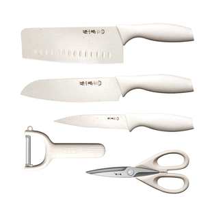 张小泉宝宝辅食刀具套装厨房菜刀菜板家用抗菌防锈切片刀水果刀具