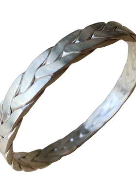 弘霞客做旧银饰时尚款女足银手镯