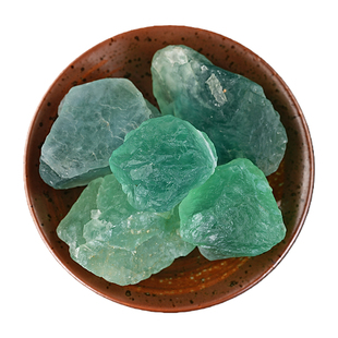 天然绿萤石原石摆件毛料氟化钙矿物晶体标本水晶扩香鱼缸造景石头