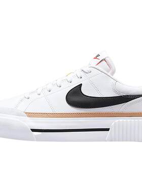 Nike耐克厚底增高板鞋女鞋皮面软底休闲鞋缓震防滑运动鞋