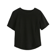 云上生活【盛夏面膜t】解构显瘦短款正肩短袖T恤夏季简约短袖