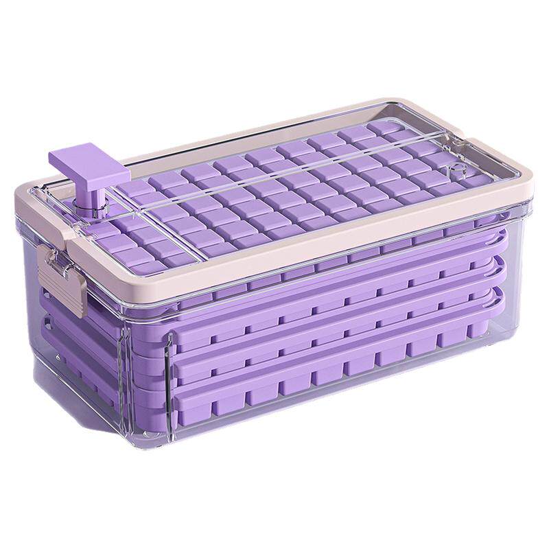 冰块模具食品级家用按压冰格大容量冰块储存盒冰箱自制冻冰块神器