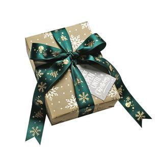 圣诞节牛皮纸烫金礼物包装纸大尺寸礼盒打包礼品ins风高档包书皮圣诞树麋鹿雪花平安夜包鞋盒玩具手工纸包邮