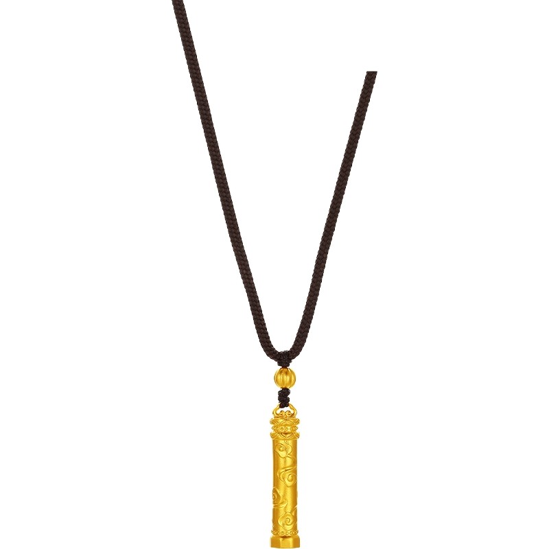 周六福黄景瑜同款黄金吊坠华光系列5G计价足金祥云天地节日礼物