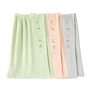 三利X哇塞蛙联名浴巾女可穿可裹浴裙可爱浴袍式干发帽发带三件套