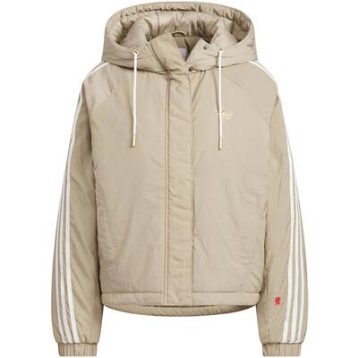 【自营】adidas阿迪达斯女短款梭织保暖运动宽松连帽棉服KA5314