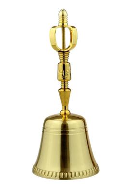 纯黄铜摇铃中式手摇铜铃铛