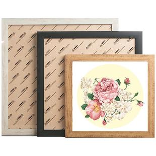 镜片宣纸木质装裱画框软卡加厚扇面书法国画挂墙相框 国画卡纸装裱用画框【升级实木 送宣纸卡纸 】