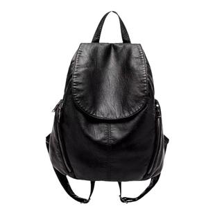 香港代购软皮双肩包女2025新款时尚百搭背包女士休闲大容量防盗包